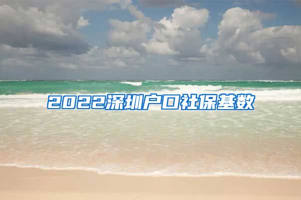 2022深圳户口社保基数