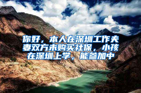 你好，本人在深圳工作夫妻双方未购买社保，小孩在深圳上学，能参加中