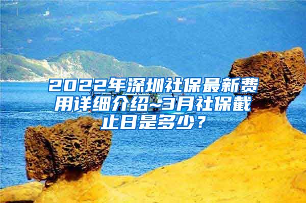 2022年深圳社保最新费用详细介绍~3月社保截止日是多少？