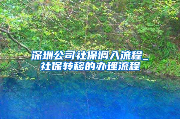 深圳公司社保调入流程_社保转移的办理流程