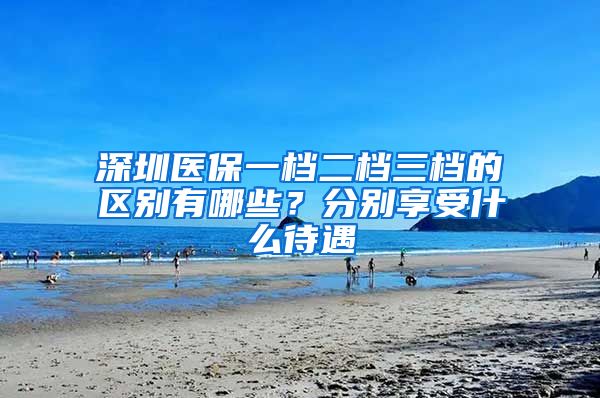 深圳医保一档二档三档的区别有哪些？分别享受什么待遇