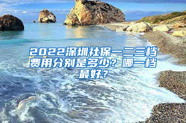 2022深圳社保一二三档费用分别是多少？哪一档最好？