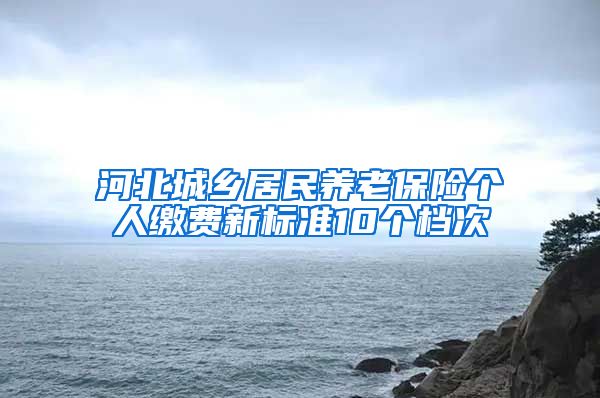 河北城乡居民养老保险个人缴费新标准10个档次