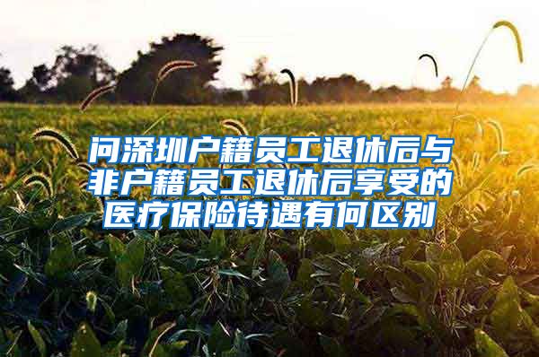 问深圳户籍员工退休后与非户籍员工退休后享受的医疗保险待遇有何区别