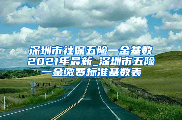 深圳市社保五险一金基数2021年最新_深圳市五险一金缴费标准基数表