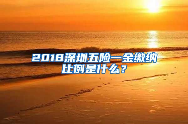 2018深圳五险一金缴纳比例是什么？