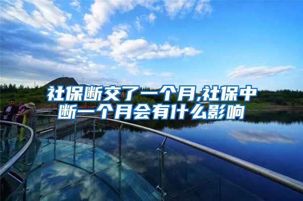 社保断交了一个月,社保中断一个月会有什么影响