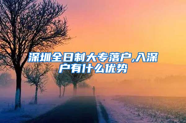 深圳全日制大专落户,入深户有什么优势