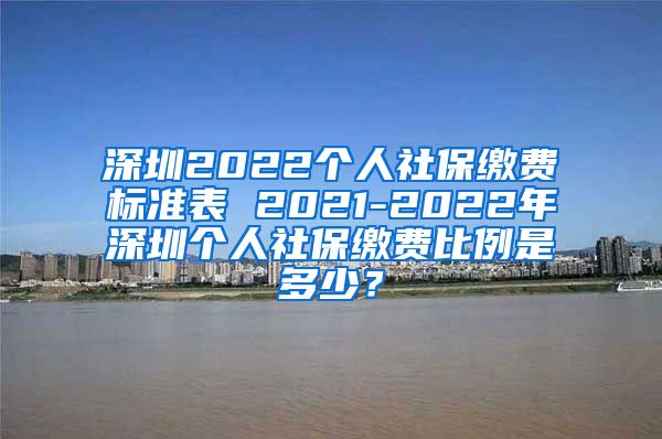 深圳2022个人社保缴费标准表 2021-2022年深圳个人社保缴费比例是多少？