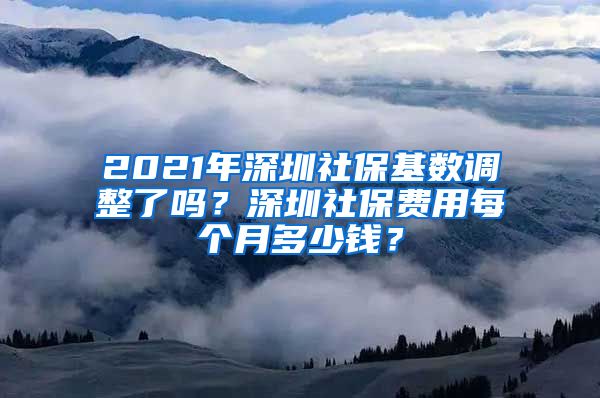 2021年深圳社保基数调整了吗？深圳社保费用每个月多少钱？