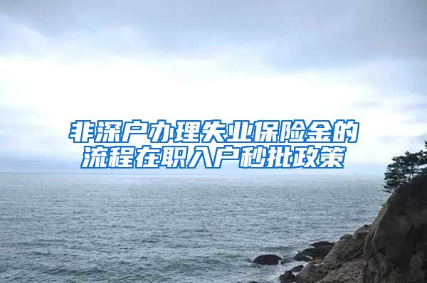 非深户办理失业保险金的流程在职入户秒批政策