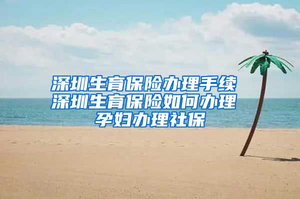 深圳生育保险办理手续 深圳生育保险如何办理 孕妇办理社保