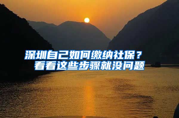 深圳自己如何缴纳社保？ 看看这些步骤就没问题