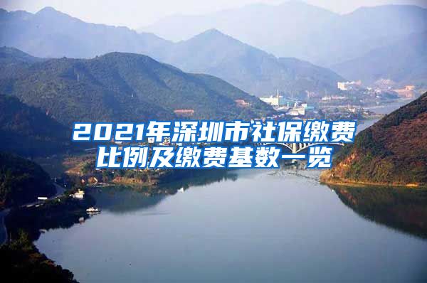 2021年深圳市社保缴费比例及缴费基数一览